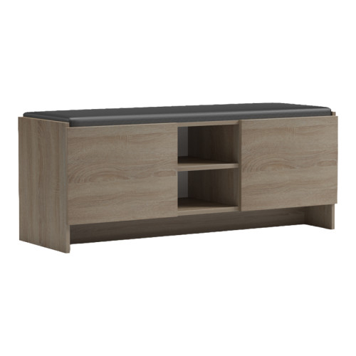 Shoe rack-stool Zulla pakoworld sonoma-black 110x37x43cm