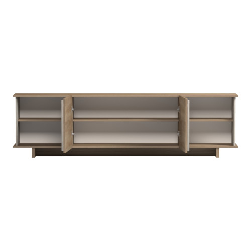 Zafore pakoworld sonoma TV cabinet with gray-beige marble look 180x33x50cm