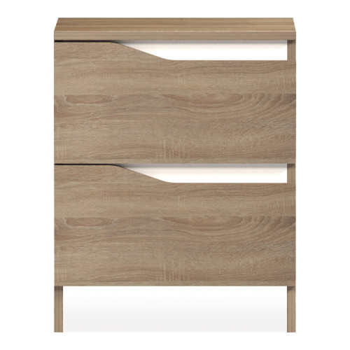Bedside table Verena pakoworld sonoma-white 40x40x50cm