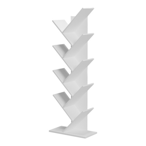 Bookcase Fyllo pakoworld white 50x25x141.5cm