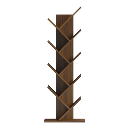 Bookcase Fyllo pakoworld walnut 50x25x141.5cm