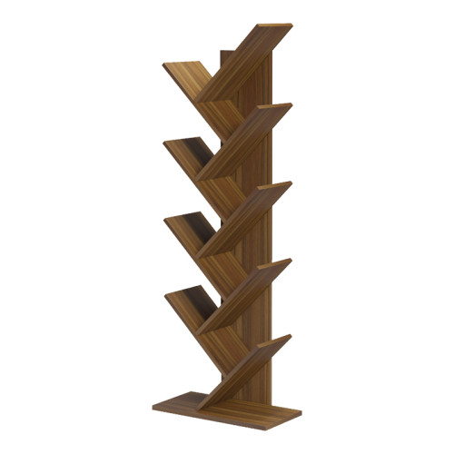 Bookcase Fyllo pakoworld walnut 50x25x141.5cm
