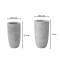 Planter Negani pakoworld set 2pieces ceramic in light grey color