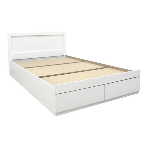 Bed with mattress and drawer Olympus-Dreamer pakoworld white 100x200cm