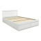 Bed with mattress and drawer Olympus-Dreamer pakoworld white 160x200cm