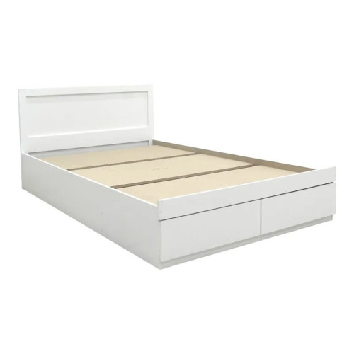 Bed with drawer and mattress Olympus-Dreamer pakoworld white 150x200cm