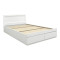 Bed with drawer and mattress Olympus-Dreamer pakoworld white 150x200cm