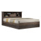 Bed with mattress Mozart-Dreamer pakoworld walnut 160x200cm