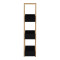 Floor shelf Tercy pakoworld bamboo in black-natural color 30x18x80cm