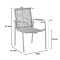 Esence pakoworld stackable aluminum in cappuccino - pe rope armchair in beige shade 56x61,5x87,5cm