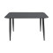 Vista pakoworld aluminum table in black shade 120x70x72cm