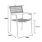 Castal pakoworld stackable armchair, steel in white -pe rope in natural shade 53x59x84cm