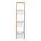 Floor shelf Tercy pakoworld bamboo in white-natural color 30x18x80cm