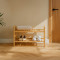Shoe rack for 8 pairs of shoes Steper pakoworld fir wood in natural color 71x26x40cm