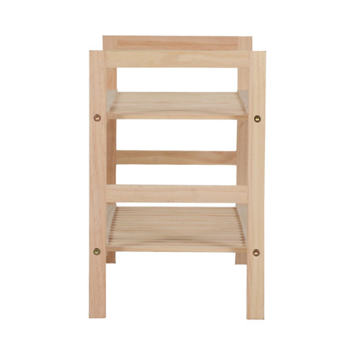 Shoe rack for 8 pairs of shoes Steper pakoworld fir wood in natural color 71x26x40cm