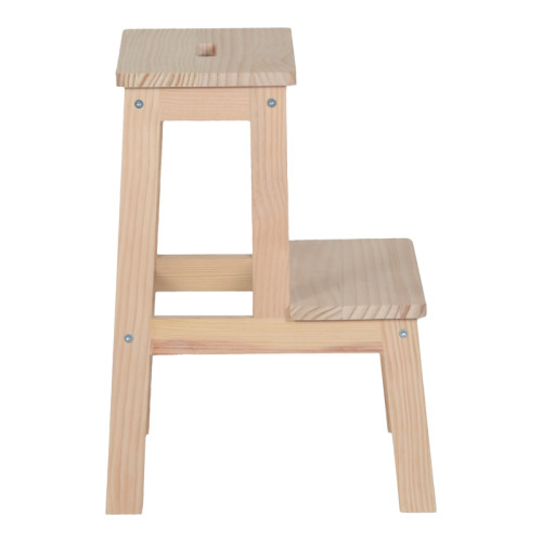 Stepstool Tiere pakoworld pine wood in natural color 36x36x49cm