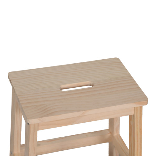 Stepstool Tiere pakoworld pine wood in natural color 36x36x49cm