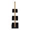 Floor shelf Arvy pakoworld bamboo in black-natural color 32x20x75.5cm