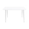 Vista pakoworld aluminum table in white shade 120x70x72cm