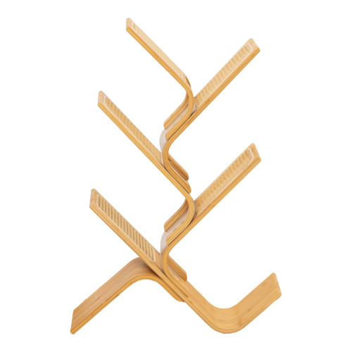 Bookcase Tome pakoworld bamboo in natural color 63x20x92cm