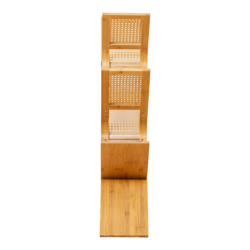 Bookcase Tome pakoworld bamboo in natural color 63x20x92cm