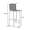Melina bar stool pakoworld stackable aluminum in white- textline in gray shade 57x52.5x106.5cm