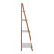 Foldable floor shelf Benwen pakoworld rubberwood-mdf in white-natural color 42x34.5x140cm