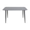 Vista pakoworld aluminum table in anthracite shade 120x70x72cm