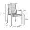 Aegean pakoworld stackable armchair teak-pe rope in natural - aluminum &  textline in anthracite shade 56.5x58x91cm