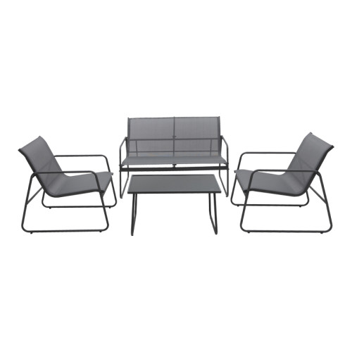 Outdoor living set Veranda pakoworld textilene-metal in anthracite color