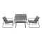 Outdoor living set Veranda pakoworld textilene-metal in anthracite color