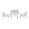 Outdoor living set Veranda pakoworld textilene-metal in cappuccino color