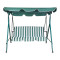 Garden swing Globo pakoworld metal green-fabric in white-green shade 170x110x153cm