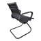 Valter pakoworld guest office chair black pu 55.5x48x88cm