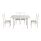 Dining set Roza pakoworld 5pcs sonoma mdf and metal white legs 120x65x75cm