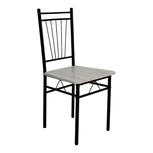 Dining set Roza pakoworld 5pcs sonoma mdf and metal black legs 120x65x75cm