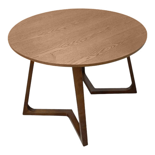 Dining table Sedria pakoworld mdf in walnut color D120x75cm
