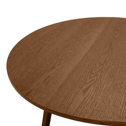 Dining table Sedria pakoworld mdf in walnut color D120x75cm
