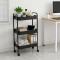 3-tier trolley Nedea pakoworld black metal 41x30x77cm