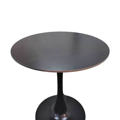 Dining table Balou I pakoworld sintered stone in marble black color D70x74cm