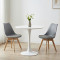 Dining table Balou I pakoworld sintered stone-mdf in marble white color D70x74cm