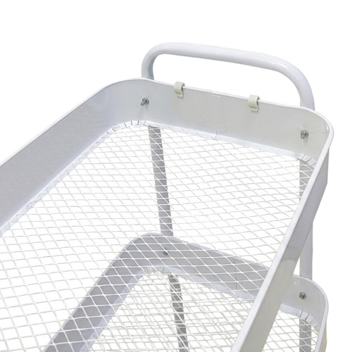3-tier trolley Nedea pakoworld white metal 41x30x77cm