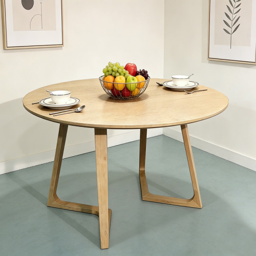 Dining table Sedria pakoworld mdf in natural color D120x75cm
