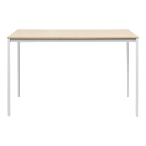 Faragio pakoworld table in natural shade-white metal legs 120x75x75cm