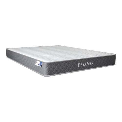Bed with mattress Mago-Dreamer pakoworld pu grey 150x200cm