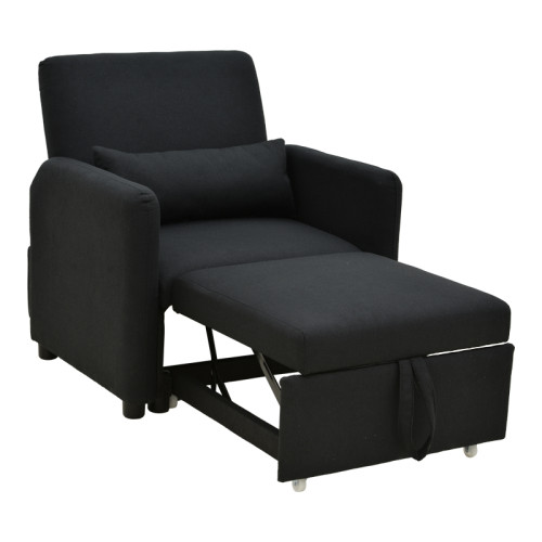 Armchair-bed Flexa pakoworld fabric black 85x92x84cm