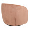 Barrelo pakoworld swivel armchair dusty rose fabric 77x72x69cm