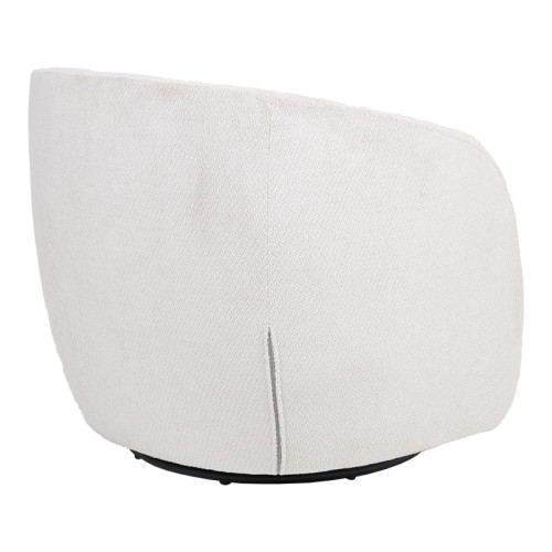 Barrelo pakoworld swivel armchair cream fabric 77x72x69cm