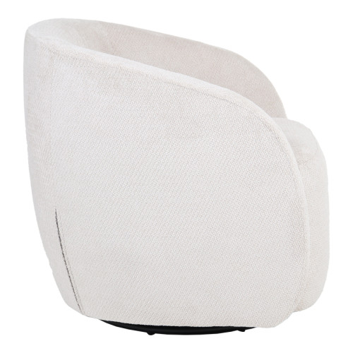 Barrelo pakoworld swivel armchair cream fabric 77x72x69cm