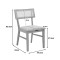 Raffles chair pakoworld rubberwood with pe rattan and grey beige fabric 47x48x83.5cm
